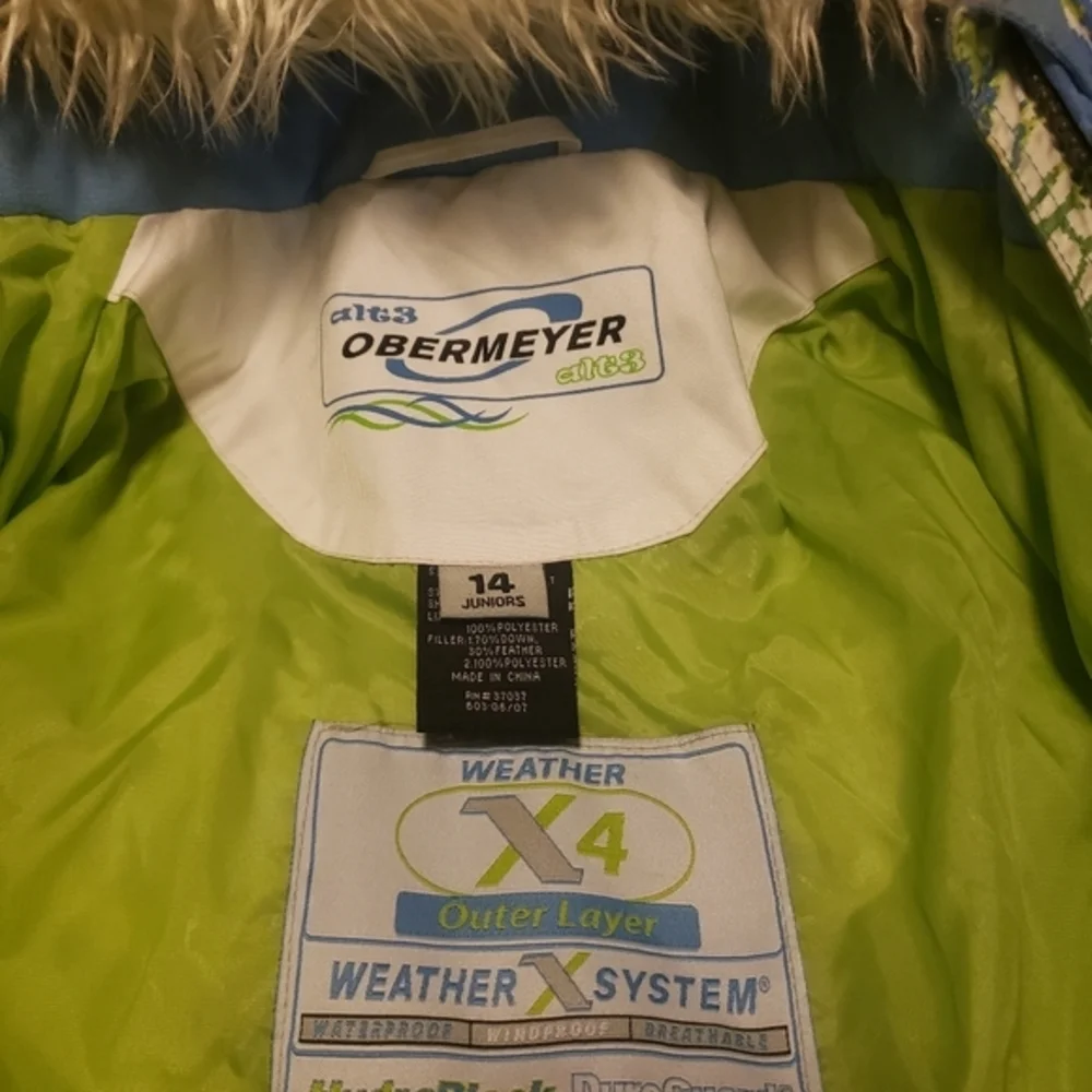 OBERMEYER ALT3 Junior Girls Ski Jacket size‎ 14
